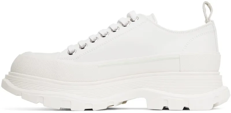 Alexander McQueen White Graffiti Tread Slick 9583 OP.WH/WHI/SIL/M (711108WIATC)