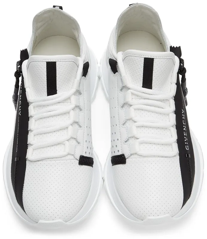 Givenchy White Perforated Leather Spectre Runner Zip Low 116 White (BE0019E0SV116)