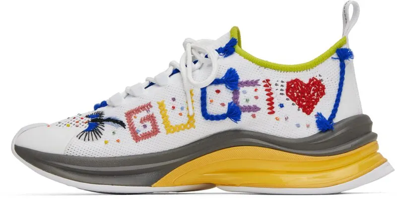 Gucci White Run 9142 Gr.Wh-Met-Pist/ (708645 FAAJQ)