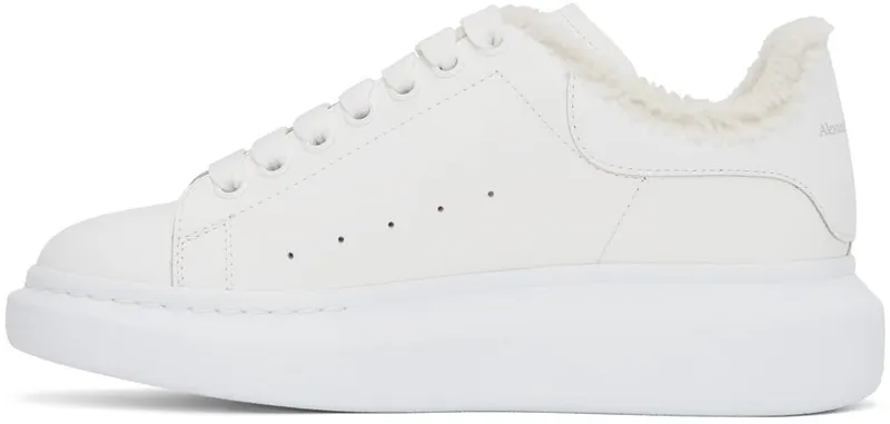 Alexander McQueen White Shearling Oversized 9000 WHITE/WHITE (604228WIAFI)