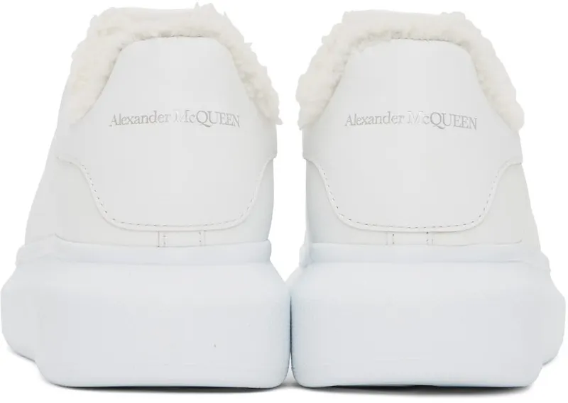 Alexander McQueen White Shearling Oversized 9000 WHITE/WHITE (604228WIAFI)