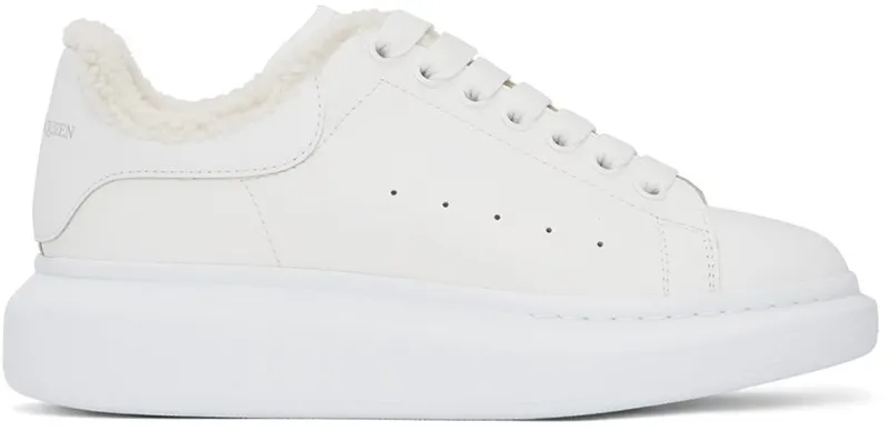 Alexander McQueen White Shearling Oversized 9000 WHITE/WHITE (604228WIAFI)