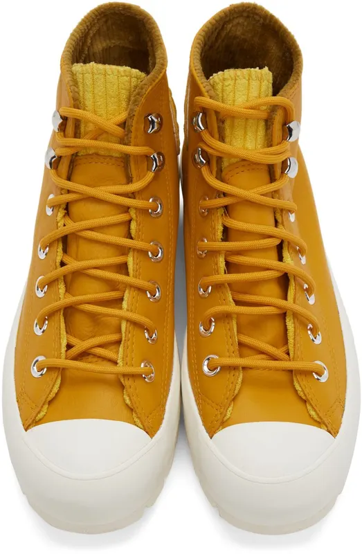 Converse Yellow Chuck Taylor All Star Lugged Winter Hi GOLD DART/OLIVE FLA (565005C)
