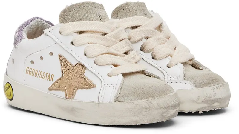 Golden Goose Baby White & Gold Superstar Classic 81614 White/Ice/Gold (GJF00102.F002837.81614)