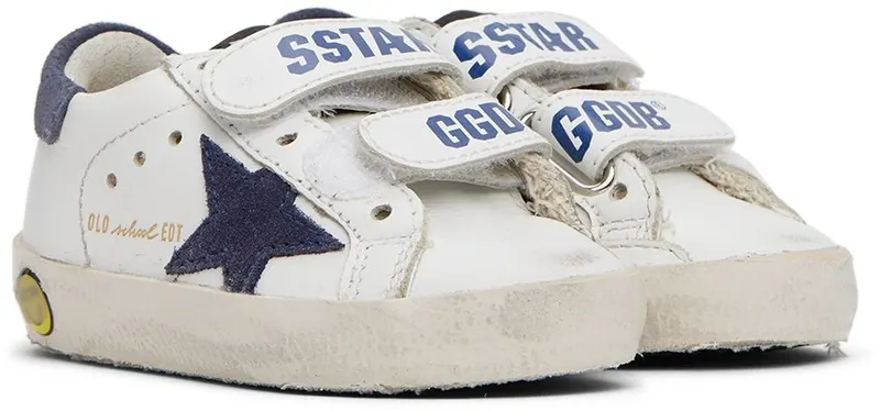 Golden Goose Baby White & Navy Old School Velcro White (GJF00111.F000418.10304)