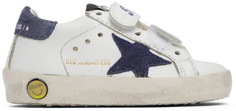 Golden Goose Baby White & Navy Old School Velcro White (GJF00111.F000418.10304)