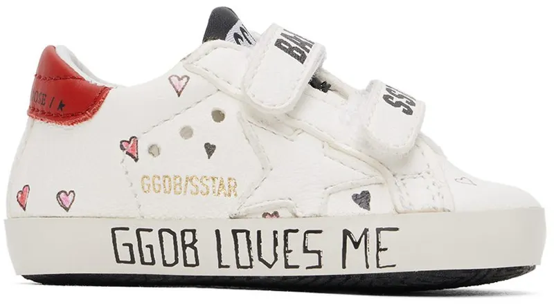 Golden Goose Baby White & Red School 10350 White/Red (GIF00166.F003279.10350)