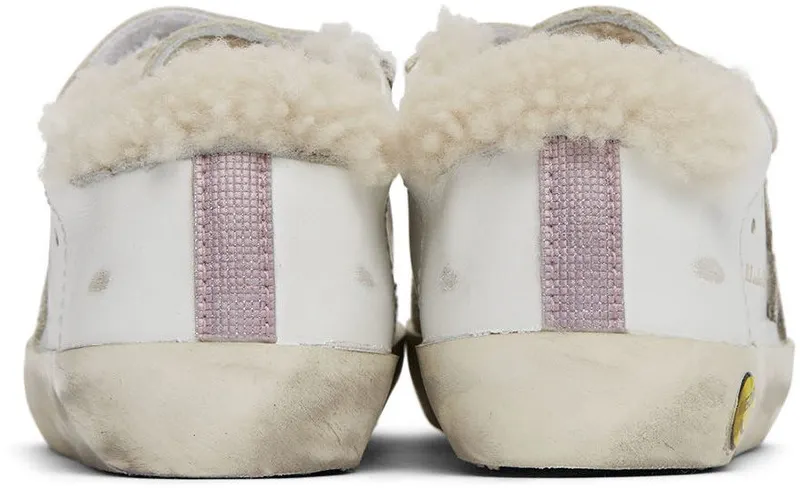 Golden Goose Baby White Shearling Old School Velcro White (GJF00111.F001978.10754)