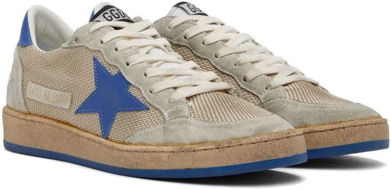 Golden Goose Beige & Blue Ball Star LIGHT SILVER/ICE/BLU (GMF00117.F002587.70213)
