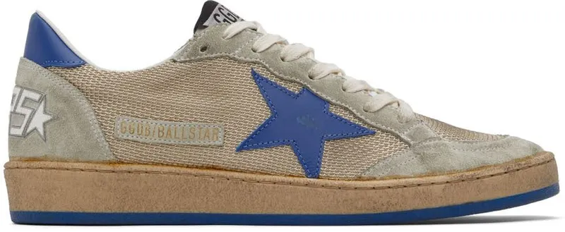 Golden Goose Beige & Blue Ball Star LIGHT SILVER/ICE/BLU (GMF00117.F002587.70213)