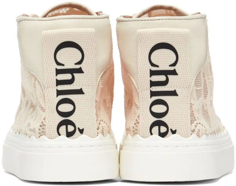 Chloé Beige Lauren High-Top 6J1 Mild Beige (CHC21S413D2)