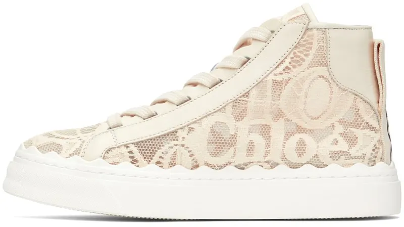 Chloé Beige Lauren High-Top 6J1 Mild Beige (CHC21S413D2)