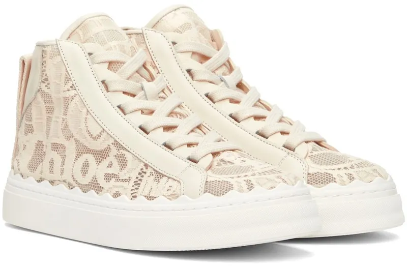 Chloé Beige Lauren High-Top 6J1 Mild Beige (CHC21S413D2)