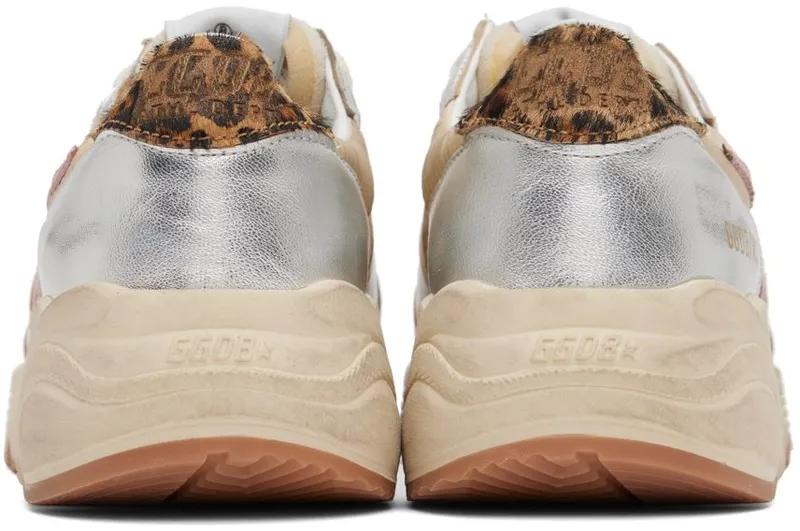 Golden Goose Beige Running Sole Low-Top 81788 BEIGE/SILVER/P (GWF00215.F003242.81788)