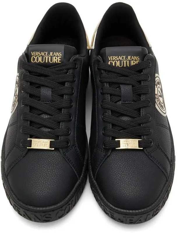 Versace Jeans Couture Black 88 V-Emblem Court EG89 BLACK/GOLD (E72YA3SK1 EZP098)