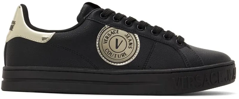 Versace Jeans Couture Black 88 V-Emblem Court EG89 BLACK/GOLD (E72YA3SK1 EZP098)