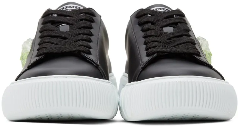 Versace Black & Green Greca Low-Top 2B190 BLKGL (DSU8404 1A00816)