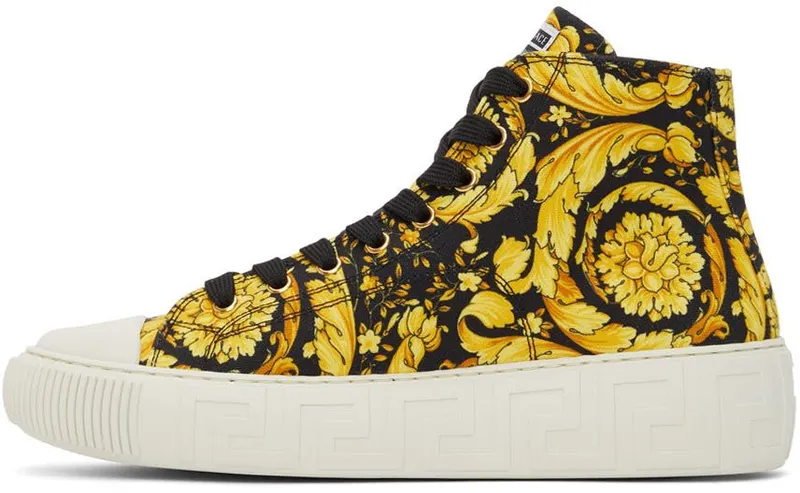 Versace Black Canvas Barocco Greca 5W08V BLACK/GOLD (DSU8403 DTE4G)