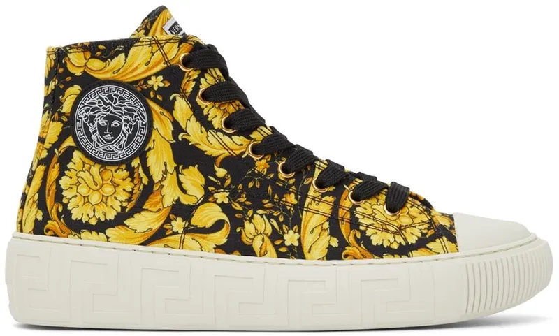 Versace Black Canvas Barocco Greca 5W08V BLACK/GOLD (DSU8403 DTE4G)