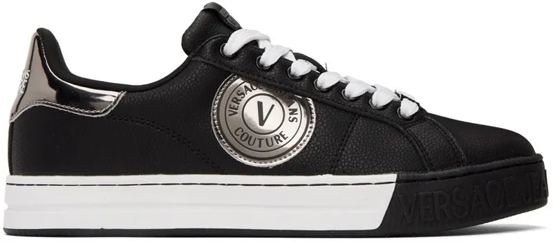 Versace Jeans Couture Black Court 88 EE12 BLACK/GUN METAL (E73YA3SK1 EZP165)