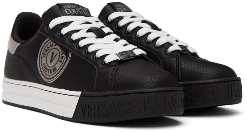 Versace Jeans Couture Black Court 88 EE12 BLACK/GUN METAL (E73YA3SK1 EZP165)