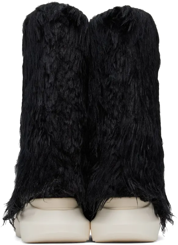Rick Owens Drkshdw Black Faux-Fur 911 BLACK/MILK/MILK (DU02B4814 FF)