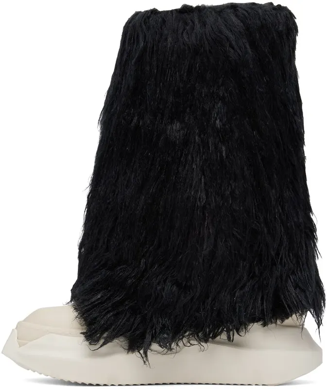 Rick Owens Drkshdw Black Faux-Fur 911 BLACK/MILK/MILK (DU02B4814 FF)