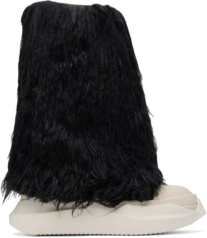Rick Owens Drkshdw Black Faux-Fur 911 BLACK/MILK/MILK (DU02B4814 FF)