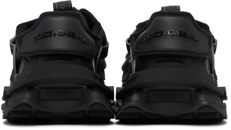 Dolce & Gabbana Black Mixed-Materials Space 8B956 NERO/NERO (CS1963 AQ407)