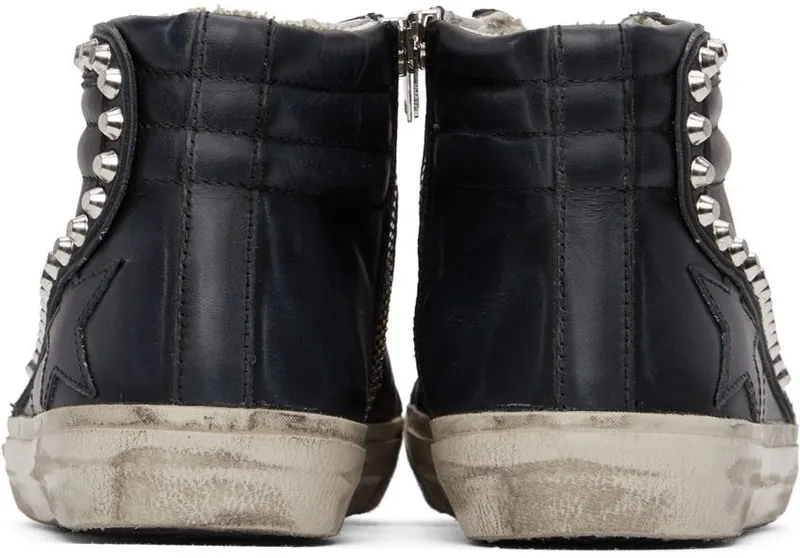 Golden Goose Black Slide Studded BLACK (GMF00115.F000323.9010)