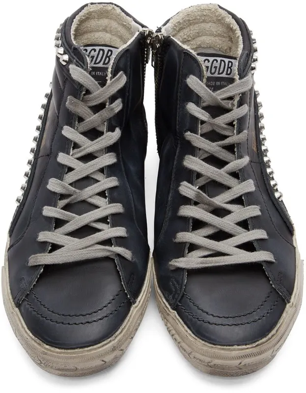 Golden Goose Black Slide Studded BLACK (GMF00115.F000323.9010)