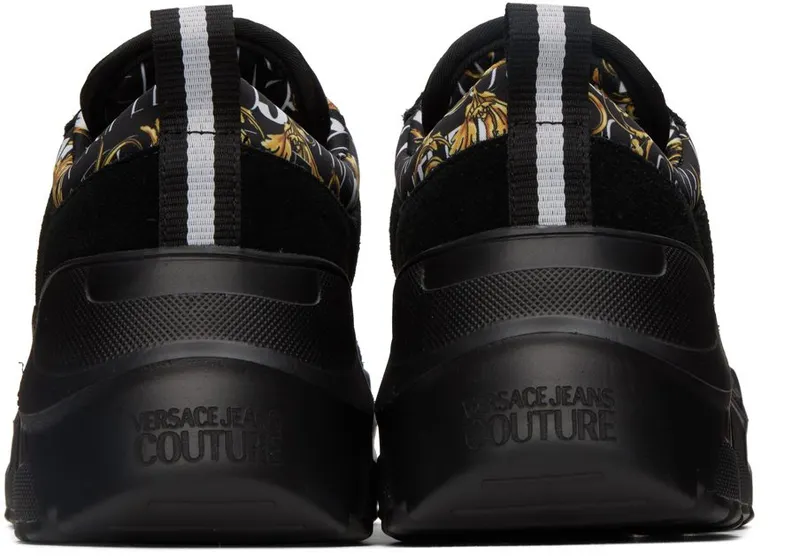 Versace Jeans Couture Black Speedtrack Logo Couture Low-Top EG89 BLACK/GOLD (E73YA3SC1 EZP140)