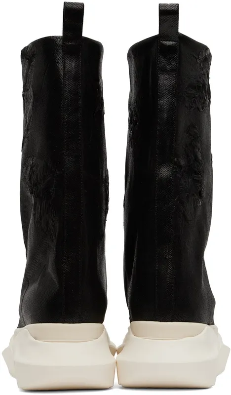 Rick Owens Drkshdw Black Strobe Fogachine Boots 911 BLACK/MILK/MILK (DU02B4814 BFLS)