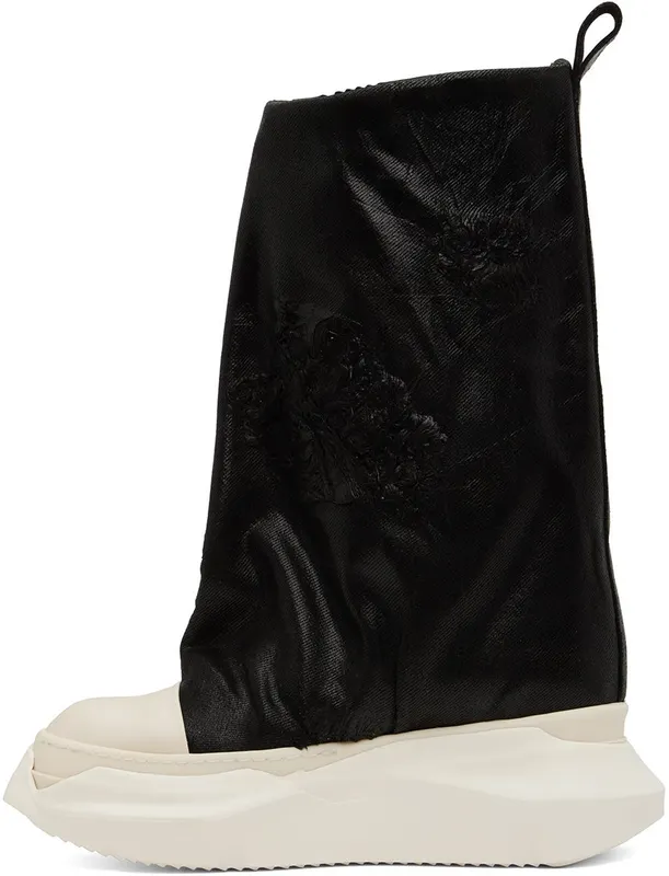 Rick Owens Drkshdw Black Strobe Fogachine Boots 911 BLACK/MILK/MILK (DU02B4814 BFLS)