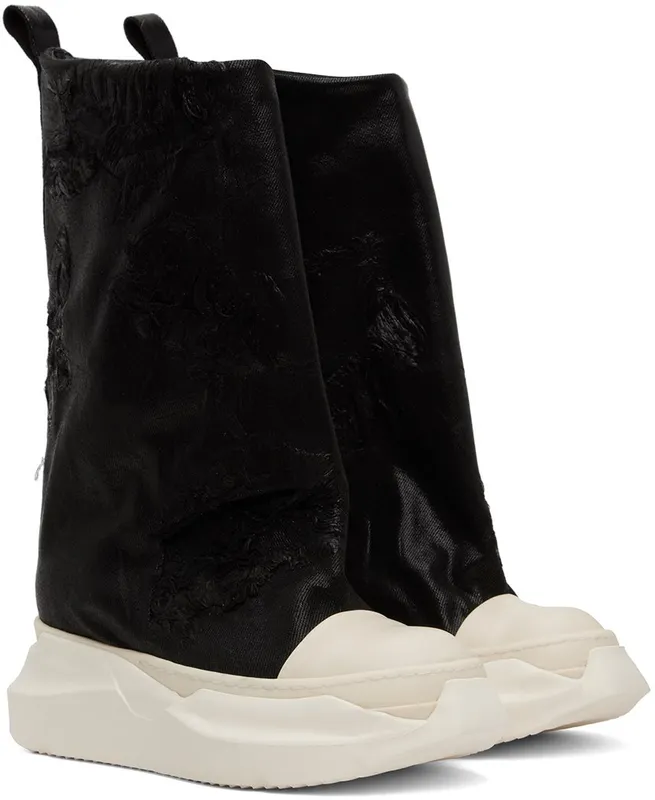 Rick Owens Drkshdw Black Strobe Fogachine Boots 911 BLACK/MILK/MILK (DU02B4814 BFLS)
