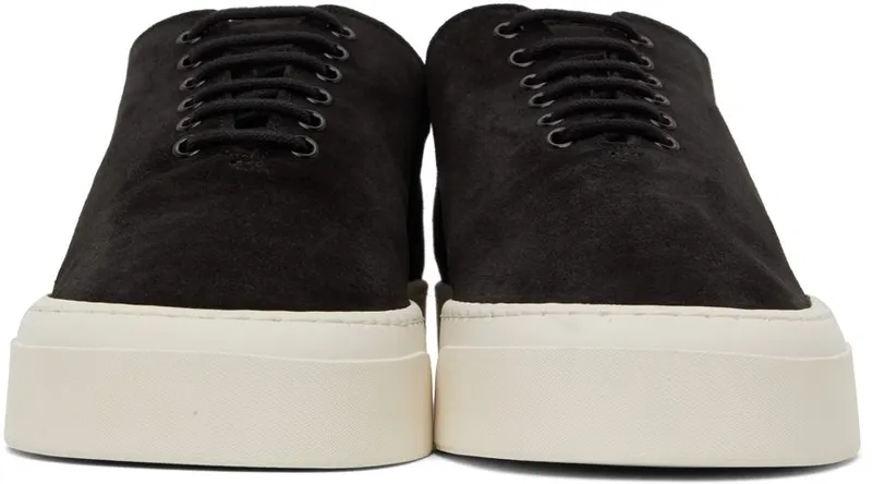 The Row Black Suede Marie H Lace-Up Black (F1205-L25)