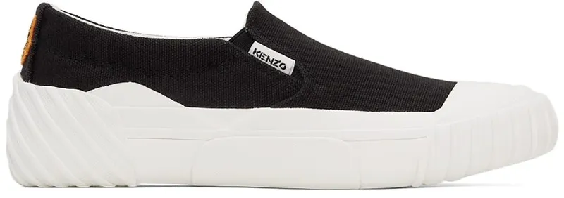 Kenzo Black Tiger Crest Slip-On 99 Black (FB62SN420F50)