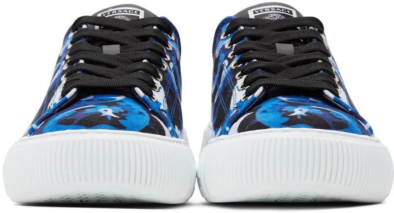Versace Blue Baroccoflage Greca Low-Top 5U15P BLUE (DSU8404 1A00815)