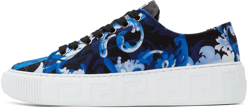 Versace Blue Baroccoflage Greca Low-Top 5U15P BLUE (DSU8404 1A00815)