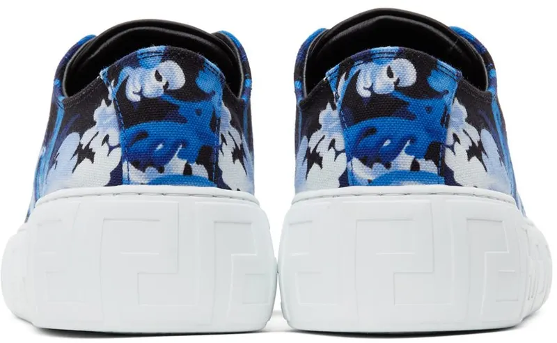 Versace Blue Baroccoflage Greca Low-Top 5U15P BLUE (DSU8404 1A00815)