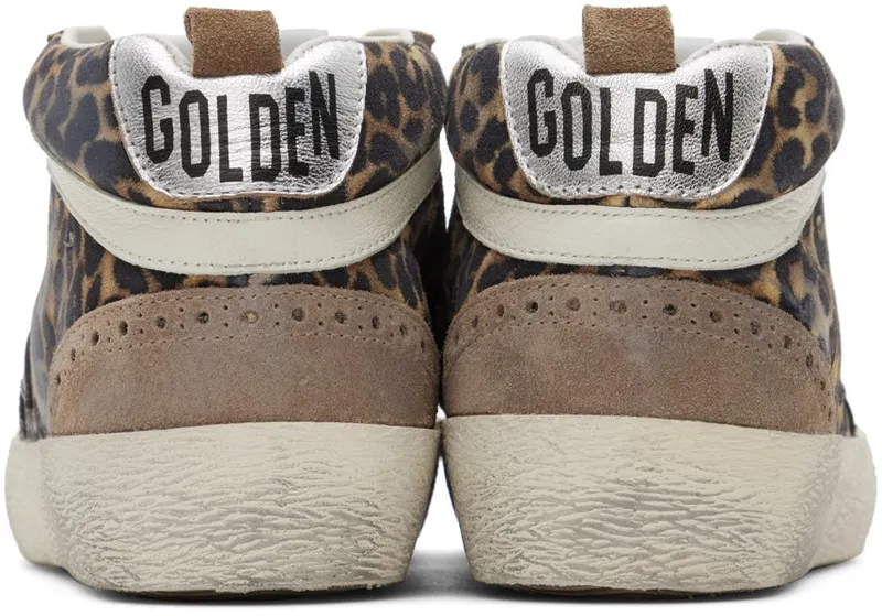 Golden Goose Brown & Black Mid Star Classic 81829 Leo/Black (GWF00122.F003464.81829)