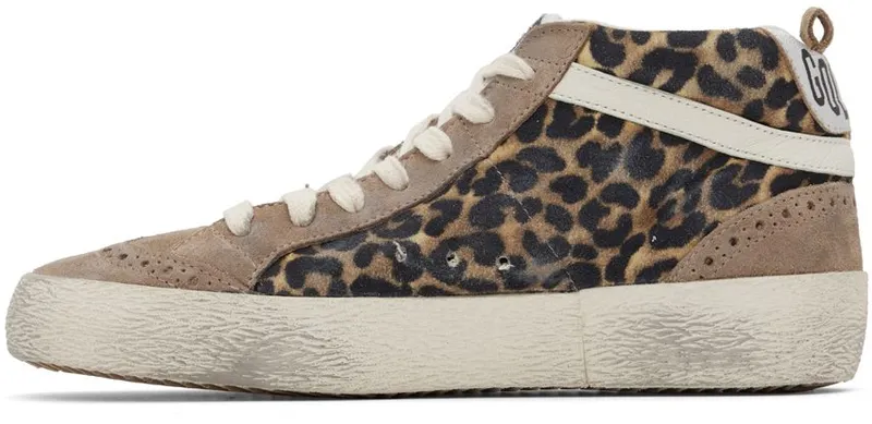 Golden Goose Brown & Black Mid Star Classic 81829 Leo/Black (GWF00122.F003464.81829)