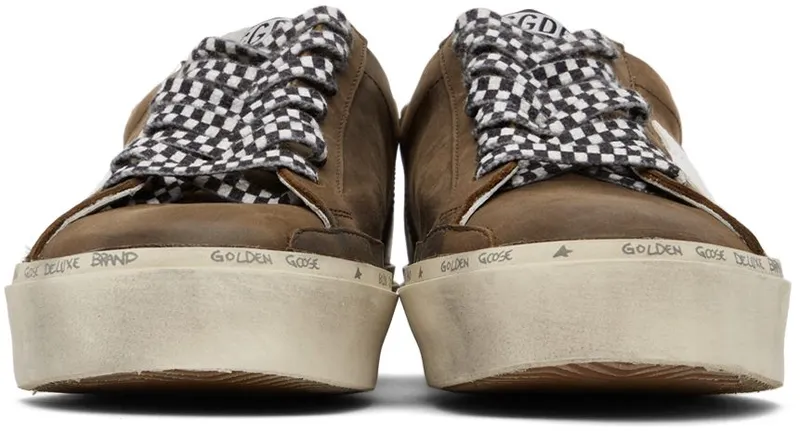 Golden Goose Brown & White Hi Star Classic COFFEE BROWN/WHITE/ (GMF00118.F002126.55439)