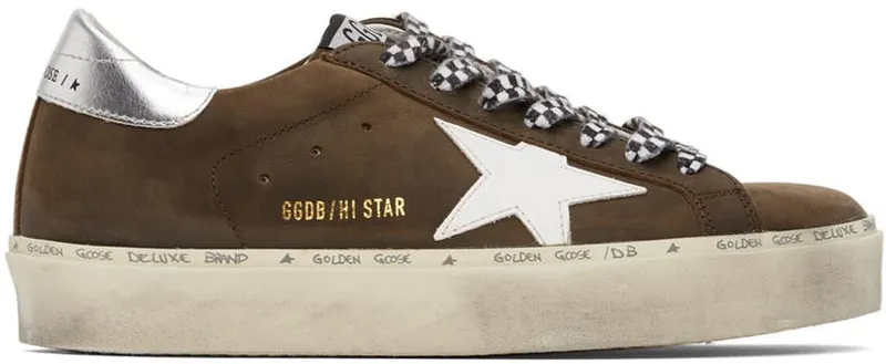 Golden Goose Brown & White Hi Star Classic COFFEE BROWN/WHITE/ (GMF00118.F002126.55439)