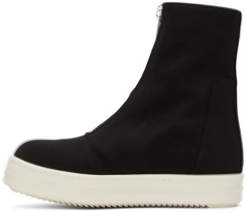 Rick Owens Drkshdw Doeskin Zip Front 91 Black/Milk (DS02A3807 NDK)