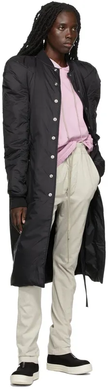 Rick Owens Drkshdw Doeskin Zip Front 91 Black/Milk (DS02A3807 NDK)