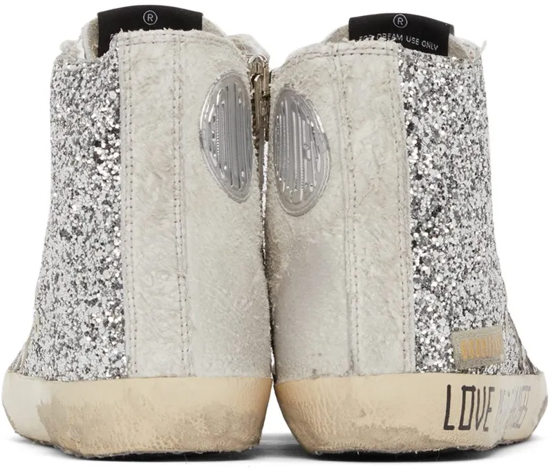 Golden Goose Glitter & Suede Francy Silver (F00113.F002029.70160)