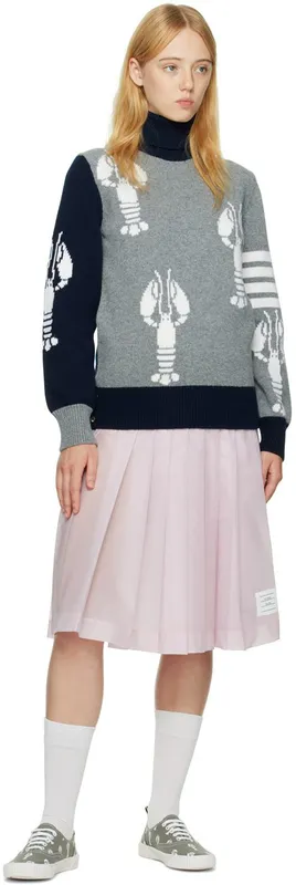 Thom Browne Gray Heritage Lobster 035 Med Grey (FFD063A-E0166)