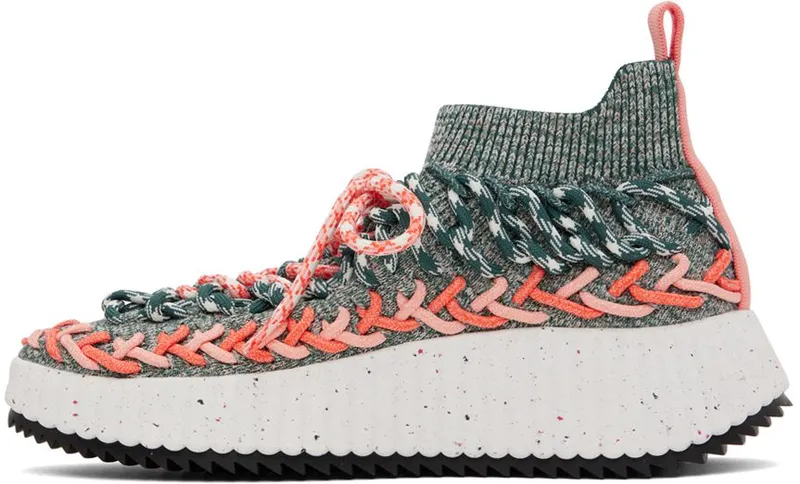 Chloé Green Nama Sock 98R Green – Orange 1 (CHC22W698H4)