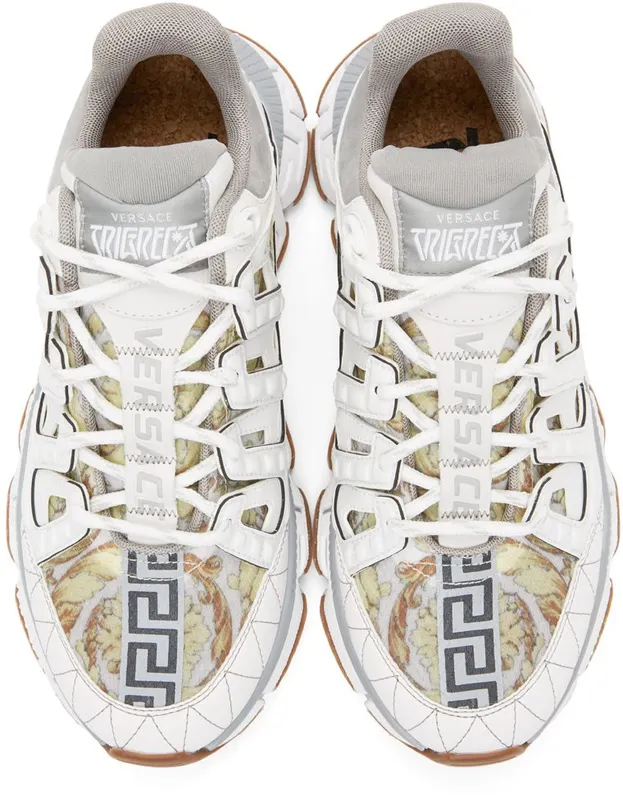 Versace Grey & White Trigreca D014H WHTGL (DSU8094 D16TCG)